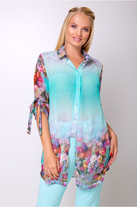 Блуза "Селия" (бирюзовый)